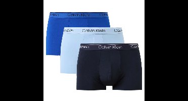 Calvin Klein microfiber low rise trunk 3-pack blauw